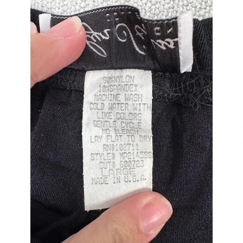 Carolyn Strauss Collection Pants Womens L Black Stretch Jersey Cropped Pull On
